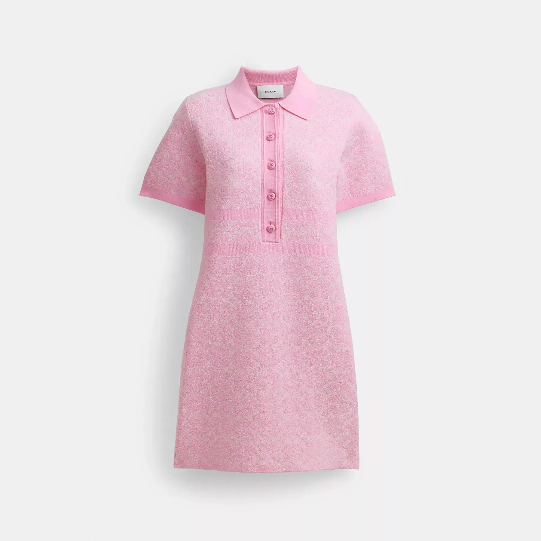 COACH Polo-Sweatkleid Rosa Signatur